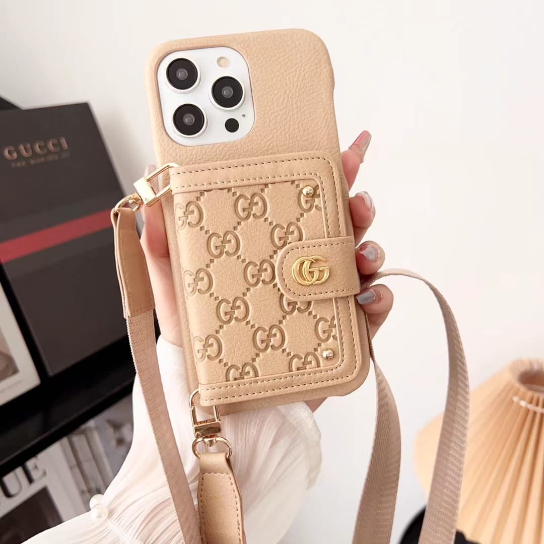 Phone Case With a Strap Card On Back – Luxury Designer Phone Case