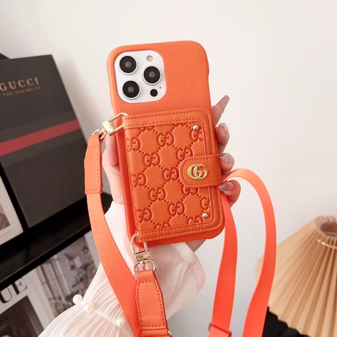 Phone Case With a Strap Card On Back – Luxury Designer Phone Case
