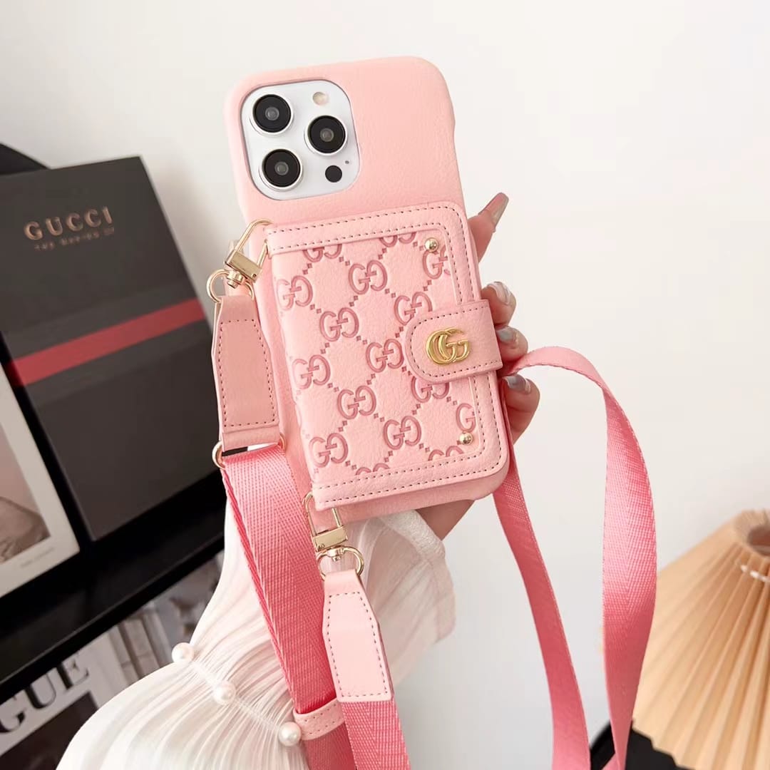 Phone Case With a Strap Card On Back – Luxury Designer Phone Case
