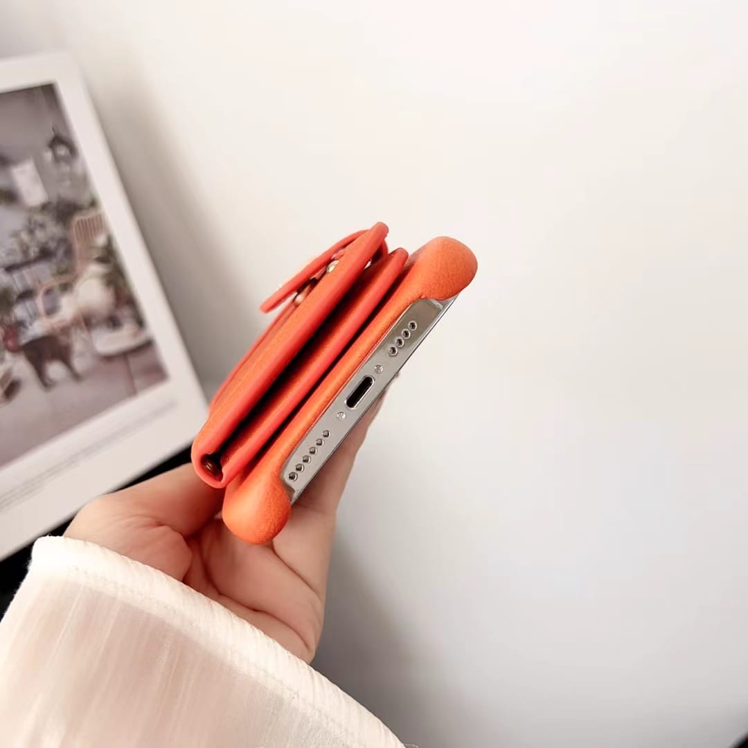 Leather Phone Case With Card Holder – MagSafe Premium Phone Case