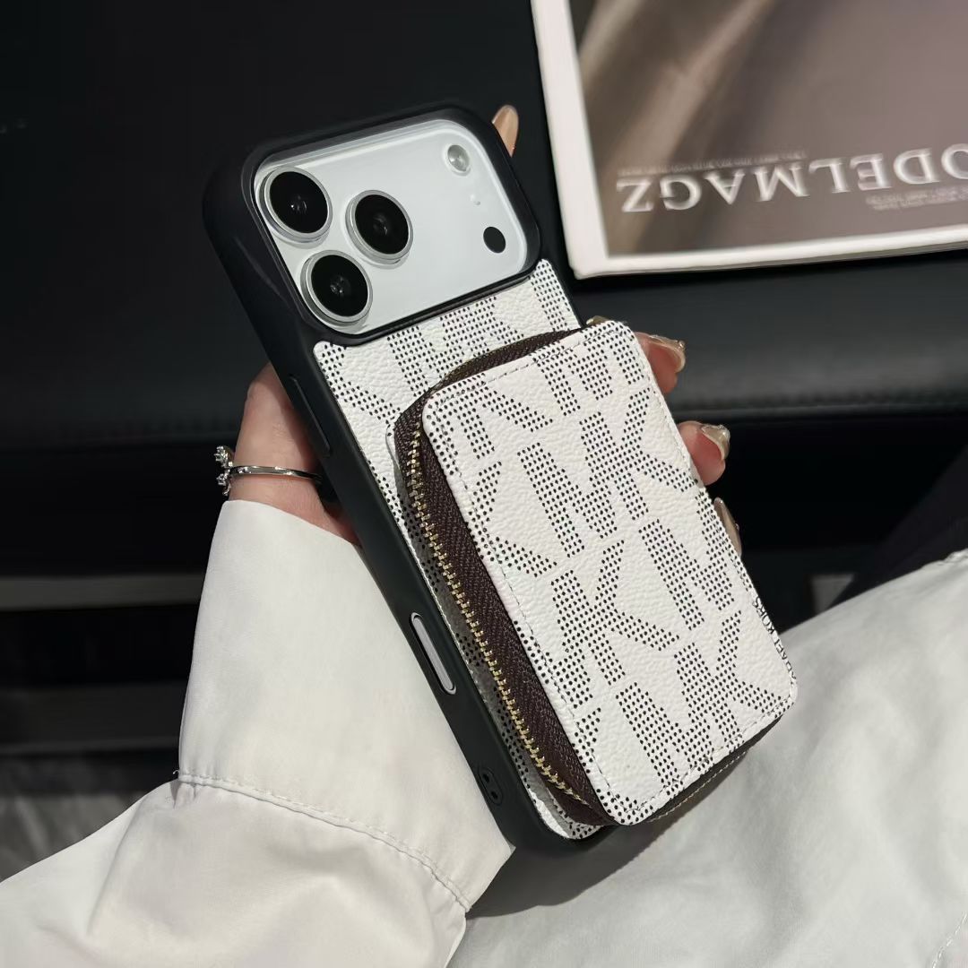 Monogram phone case for iPhone 17 Pro with Wallet Pouch – Luxury Designer Phone Case
