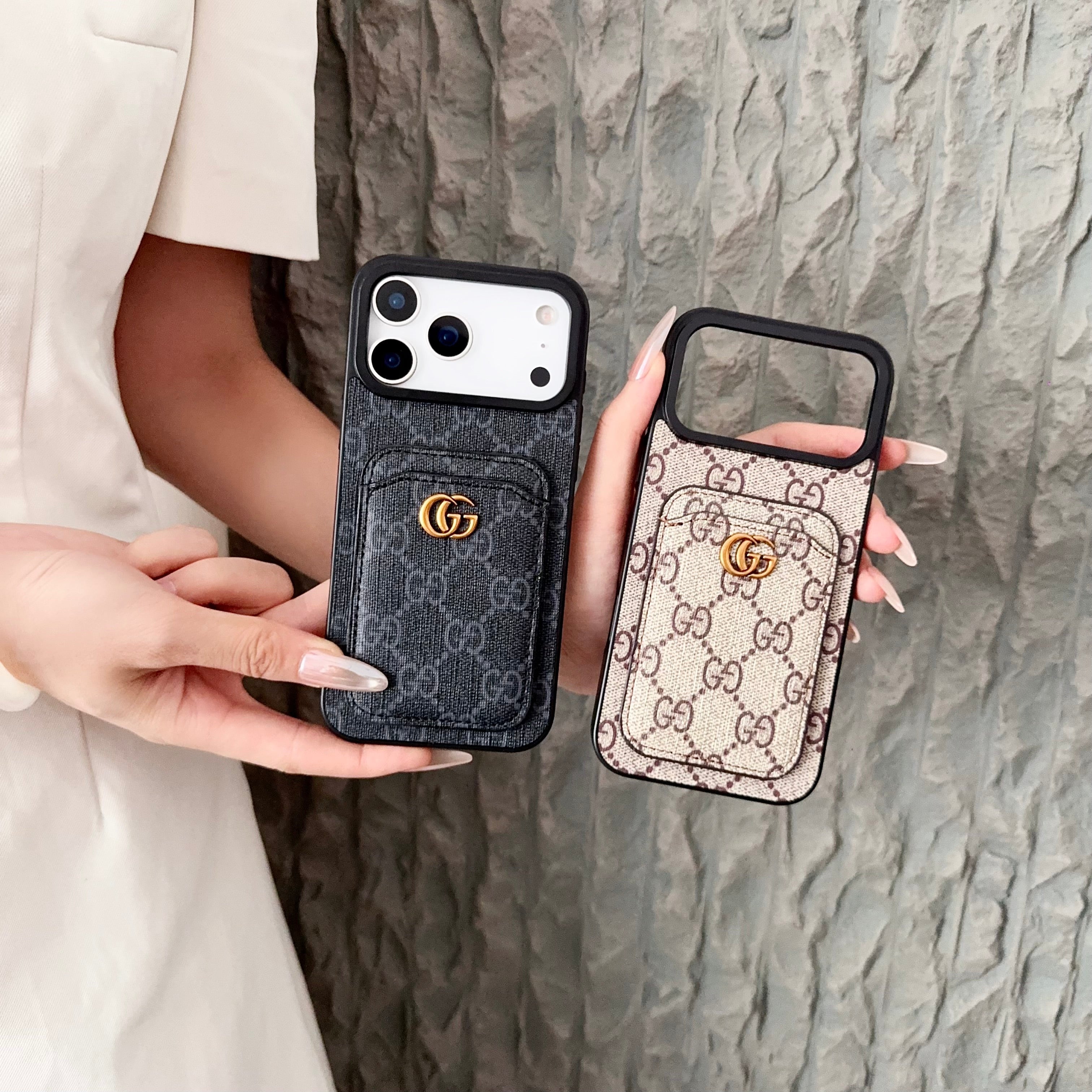 Trendy Phone cases for iPhone 17 – Luxury Designer Phone Case with Wallet Card Holder