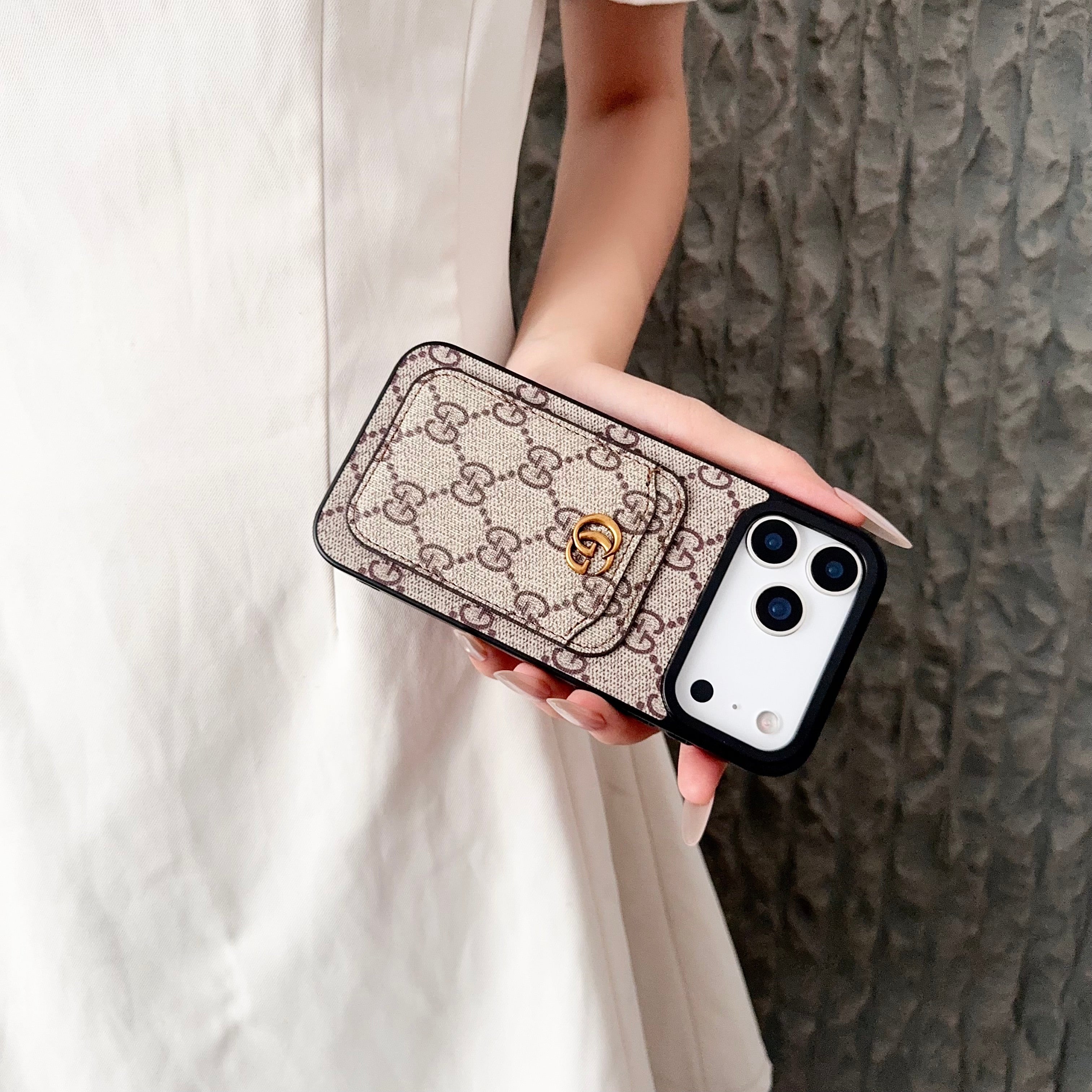 Trendy Phone cases for iPhone 17 – Luxury Designer Phone Case with Wallet Card Holder