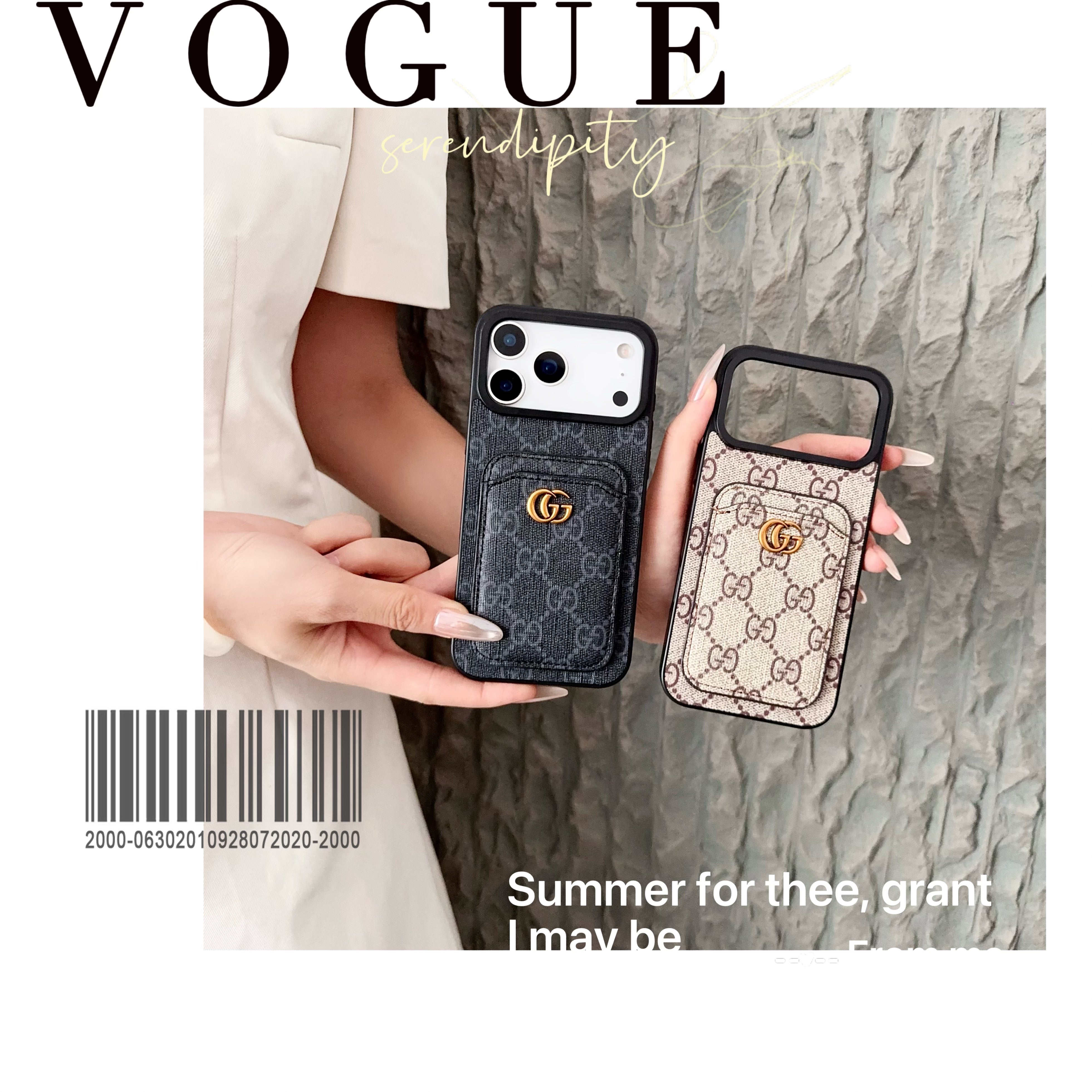 Trendy Phone cases for iPhone 17 – Luxury Designer Phone Case with Wallet Card Holder