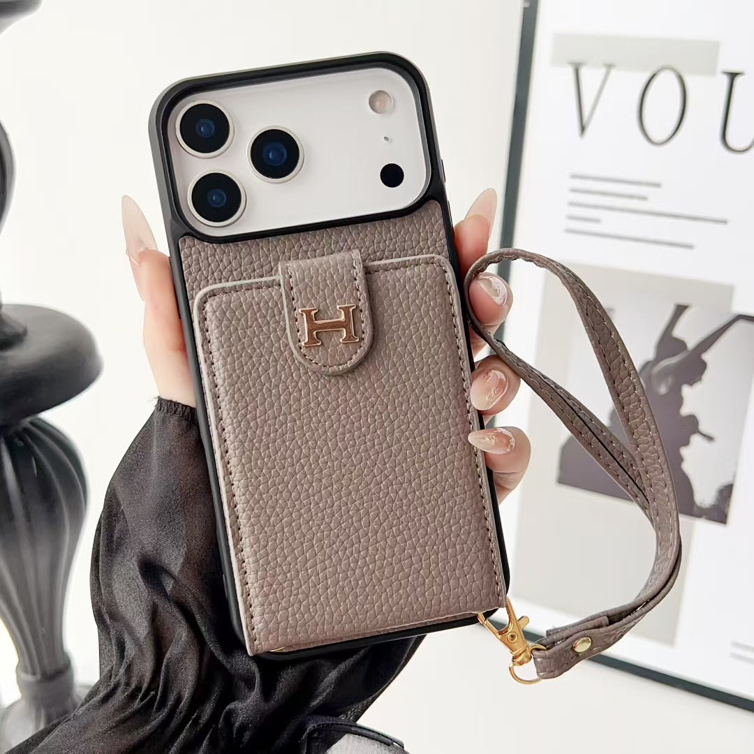 iPhone 17 with Wallet Card Holder – Luxury Designer Phone Case