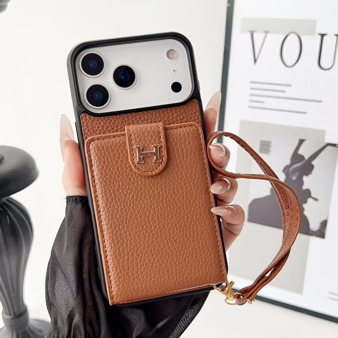 iPhone 17 with Wallet Card Holder – Luxury Designer Phone Case