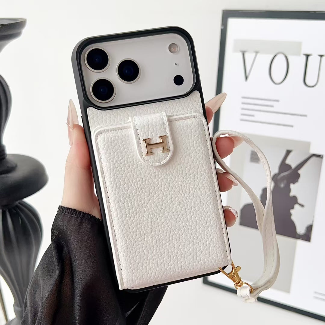 iPhone 17 with Wallet Card Holder – Luxury Designer Phone Case