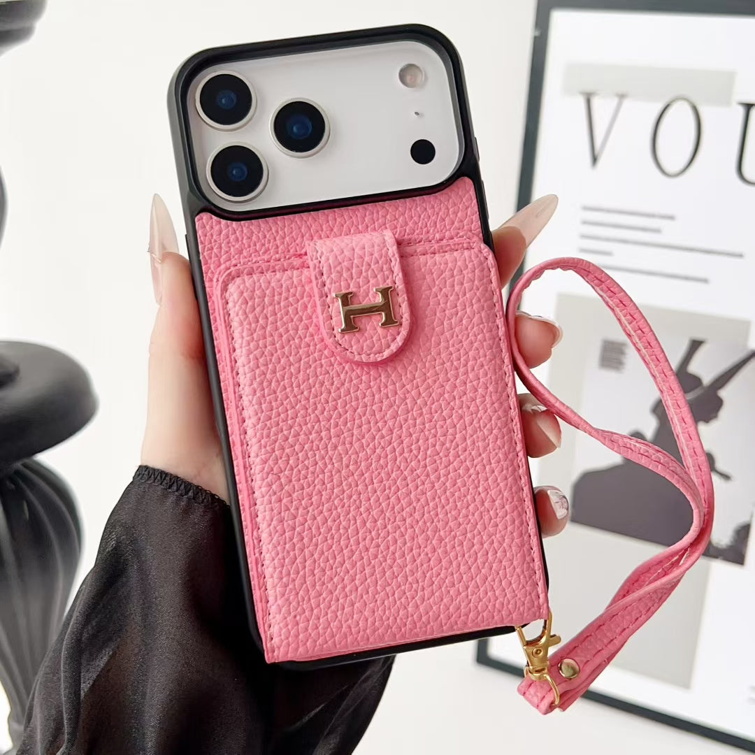 iPhone 17 with Wallet Card Holder – Luxury Designer Phone Case