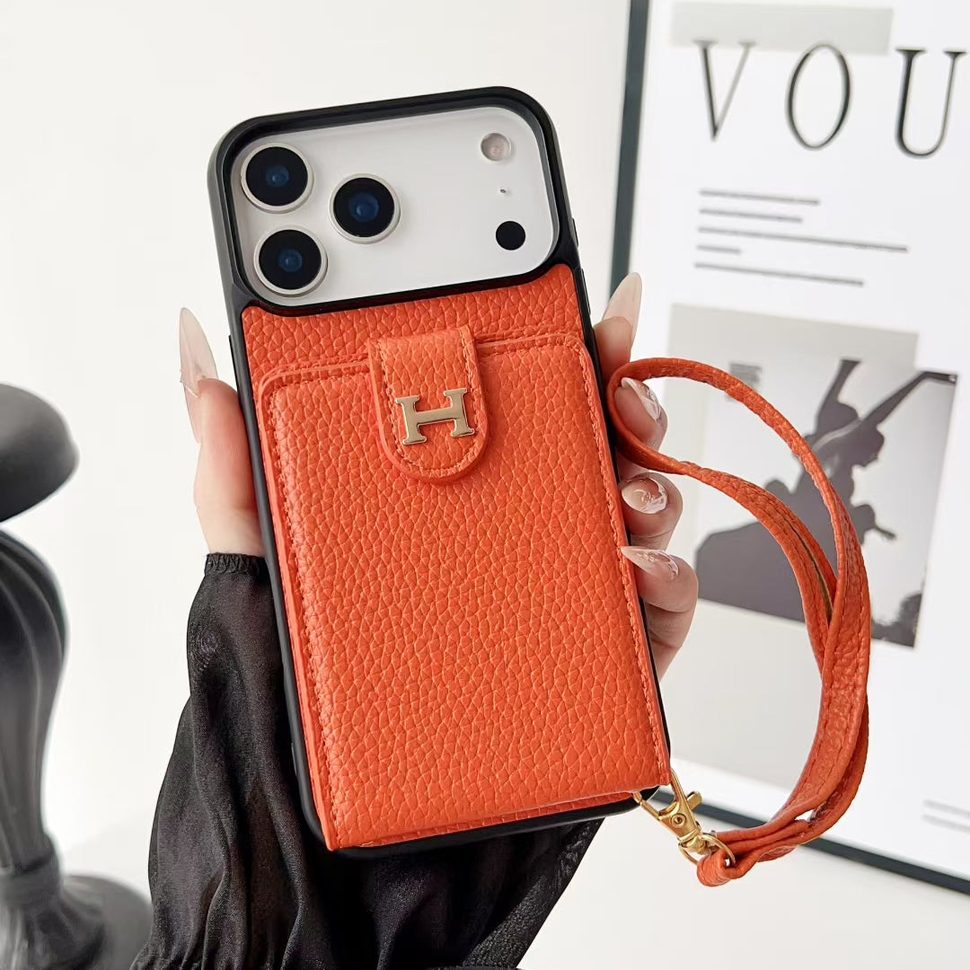 iPhone 17 with Wallet Card Holder – Luxury Designer Phone Case